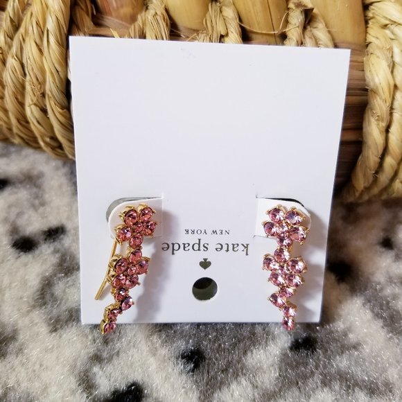 Kate Spade Light Earrings Floral Pink New - Picture 2 of 4